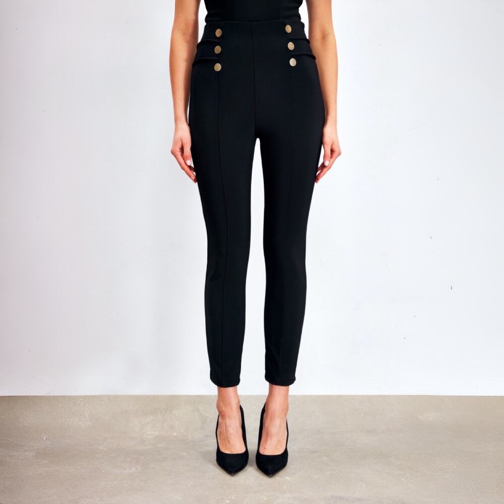 Indero Button Detail Ankle Pants